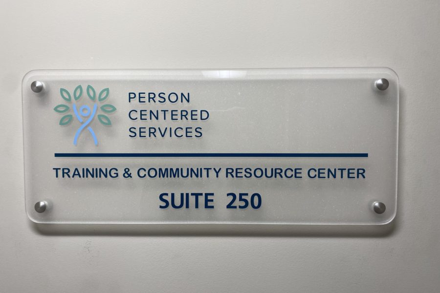 Elevated Sign Solutions-Person Centered Services- Plexiglass Interior Sign