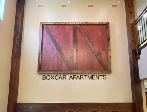 Boxcar Apartments Interior Dimensional Lettering