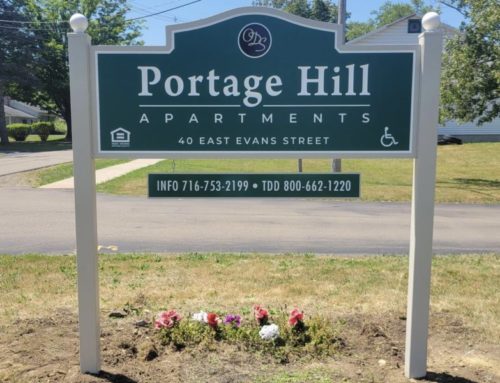 Portage Hill Carved Post and Panel Sign