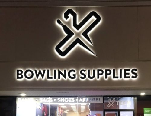 X Tech Bowling Supplies Halo Lit Channel Letters
