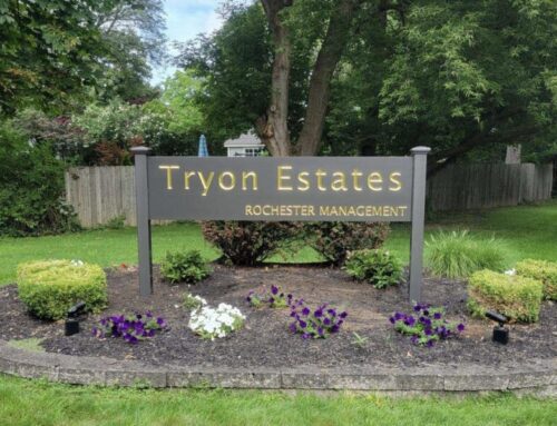 Tryon Estates Carved Post and Panel Sign